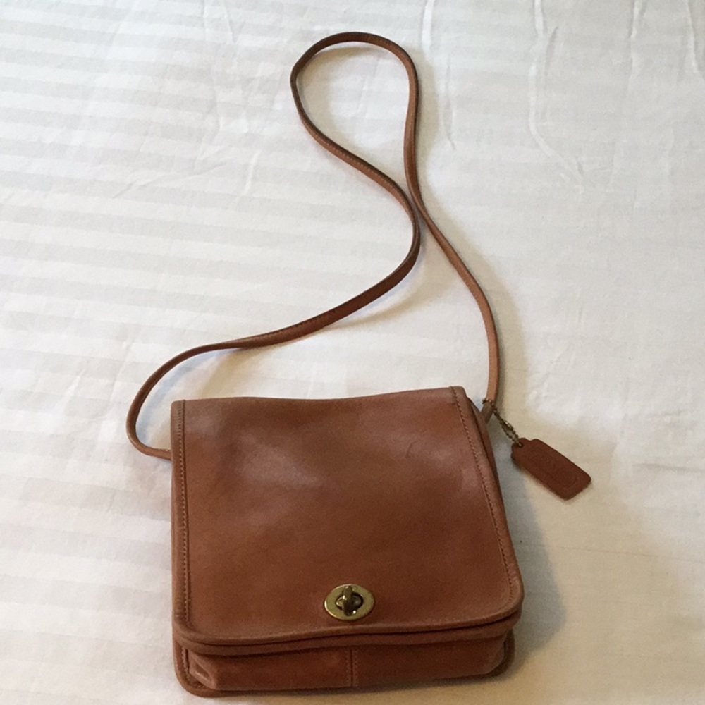 Brown leather Coach bag